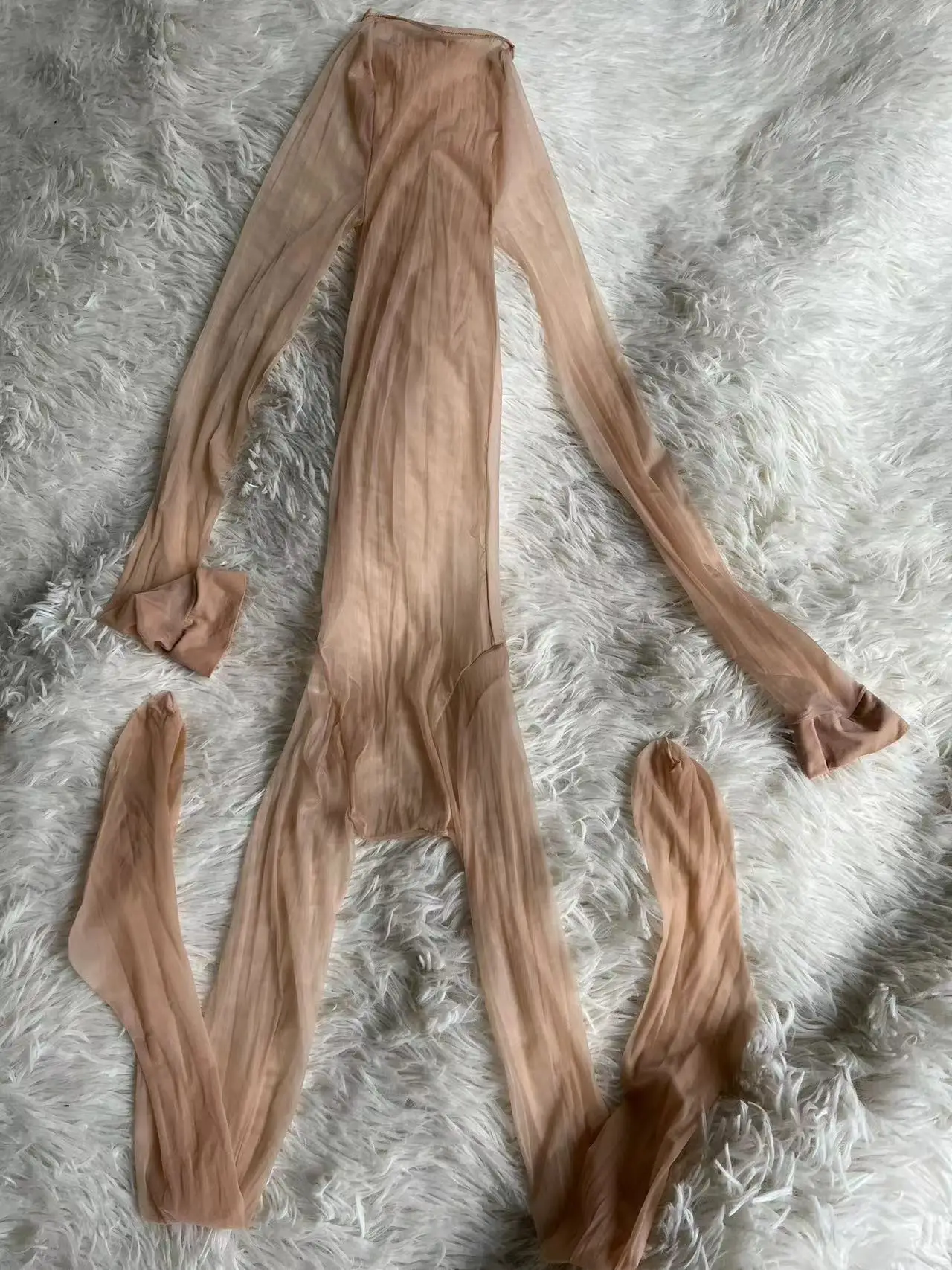 Mono Sexy transparente, traje Zentai, lencería de manga larga, medias de Fitness, disfraz