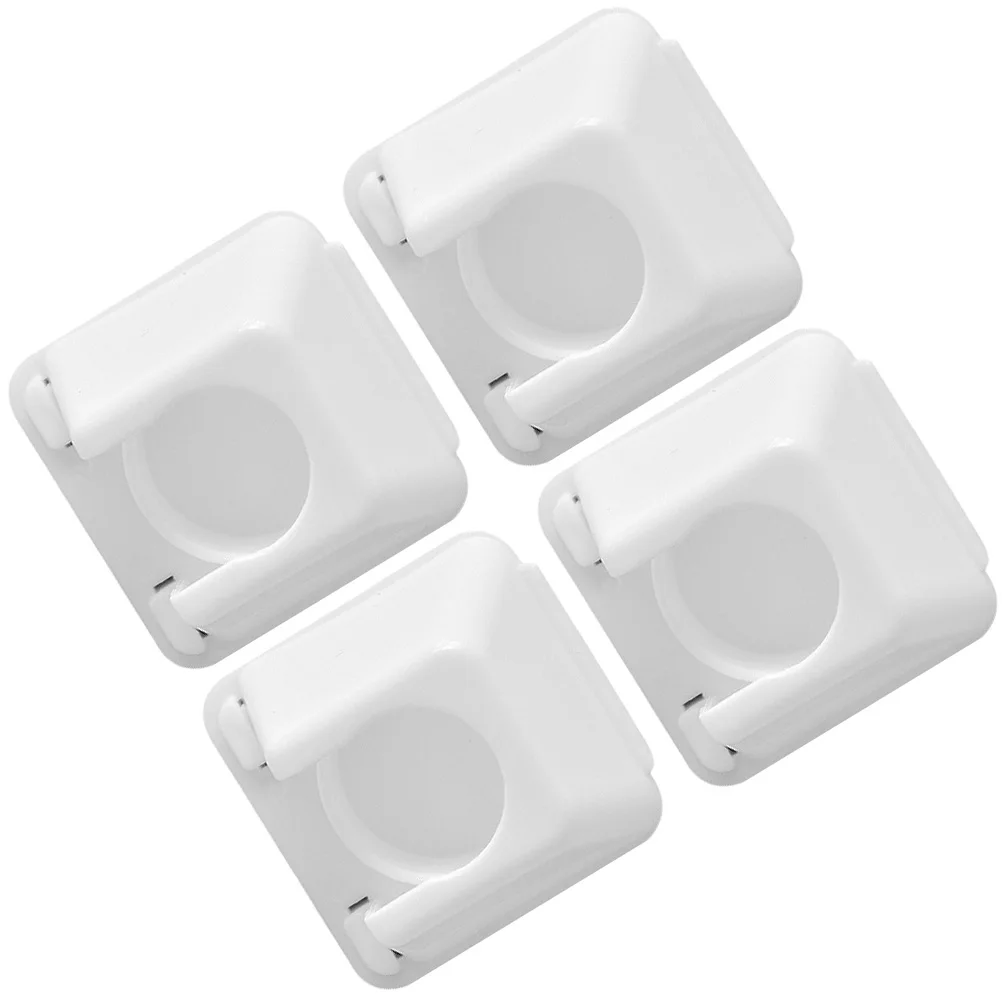 

4pcs Curtain Rod Brackets Plastic Hangers Wall Mount Door Window Pole Holder Home Decor Bedroom Living Room Kitchen Bathrooms