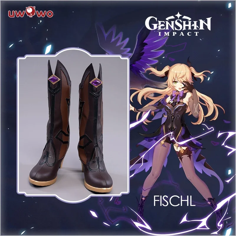 Game Genshin Impact Fischl Cosplay Shoes Cosplay Boots Princess of Condemnation Costume Accessories Foots