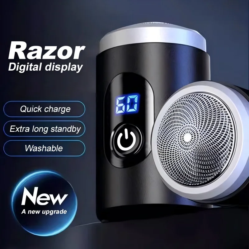 

Portable shaver with multiple blades and all-aluminum body supporting TYPE-C charging LED digital display.