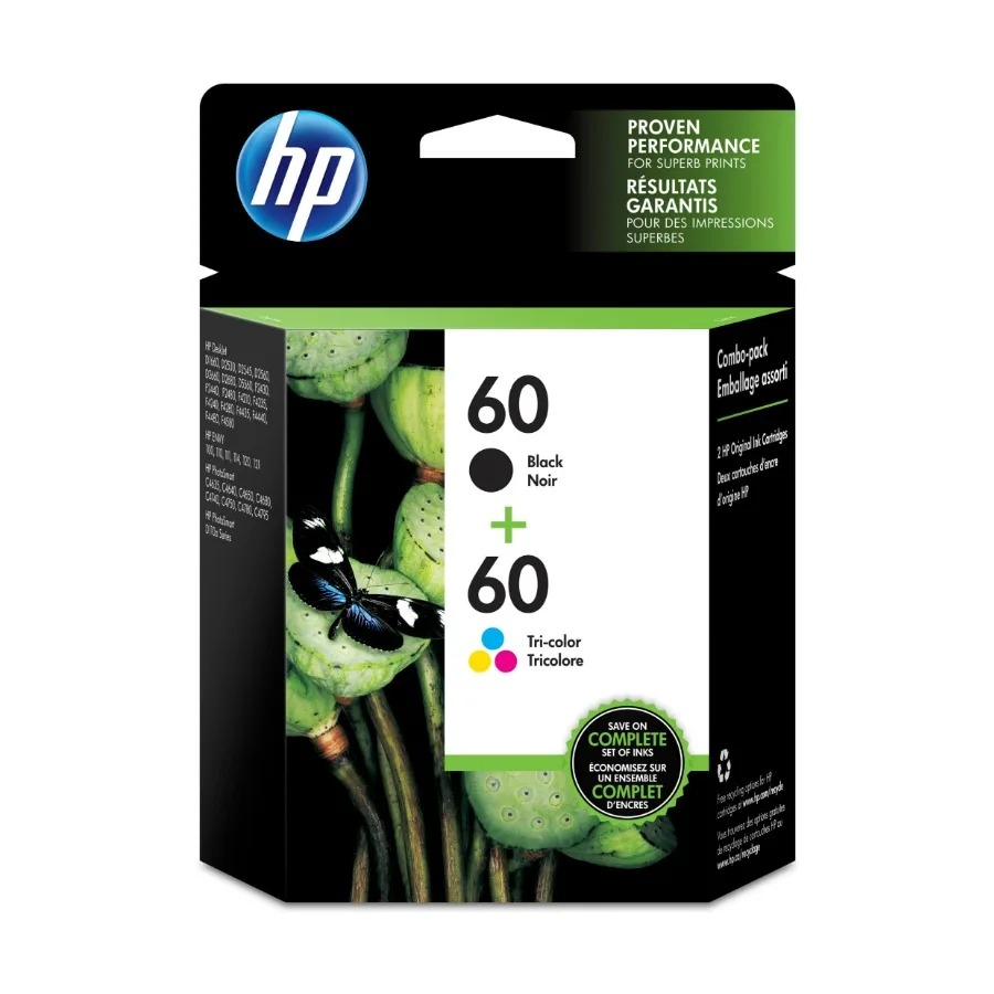 

60 2pack Black Tricolor Original Ink Cartridges for HighVolume Printing Up to 200 Pages per Cartridge Ideal for Office and Home