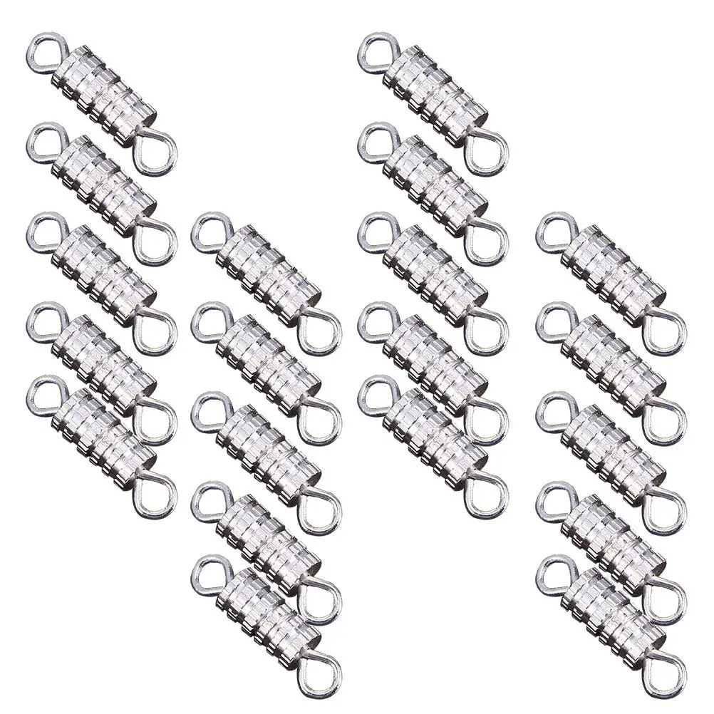 

60 Pcs Copper Turnbuckle Clasps High Quality Metal for Necklace Bracelet Jewelry Making Supplies Durable Screw Locks DIY Craft