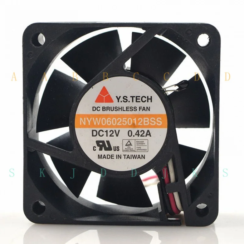M  1PC Y.S.TECH NYW06025012BSS DC12V 0.42A 4pin cooling fan 60*25MM