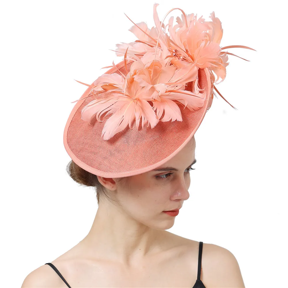 

Fascinators Feather Hat Horse Racing Festival Party Accessory Ladies Headwear Summer Fashionable Cap Style Family Gathering