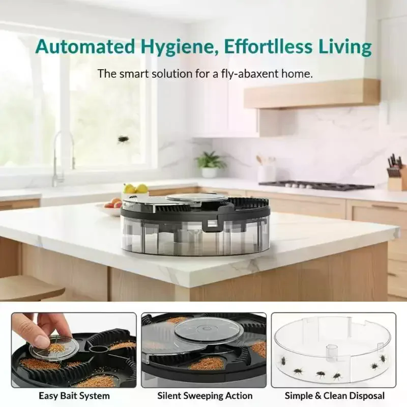 Energy Saving Electric Fly Trap USB Rechargeable Eco-Friendly Flycatcher Insect Catching Tool for Home Yard