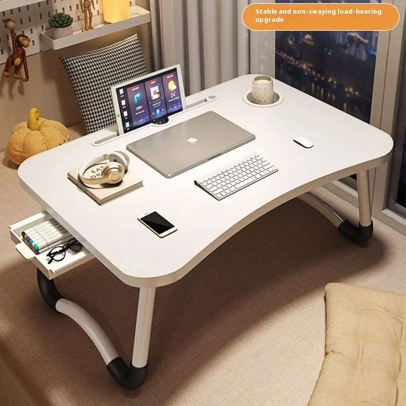 Laptop Bed Desk Table Tray Stand with Cup Holder/Drawer for Bed Sofa Couch Study Reading Writing  Portable Foldable Laptop Stand