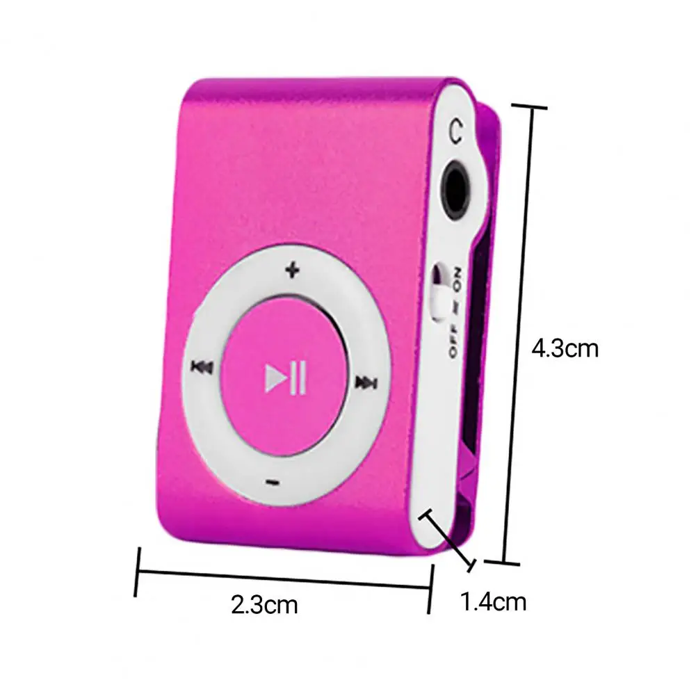 คลิปโลหะ MP3ขนาดเล็กสำหรับเป็นของขวัญ MP3เครื่องเล่นเพลง MP3 USB ใช้งานได้จริง