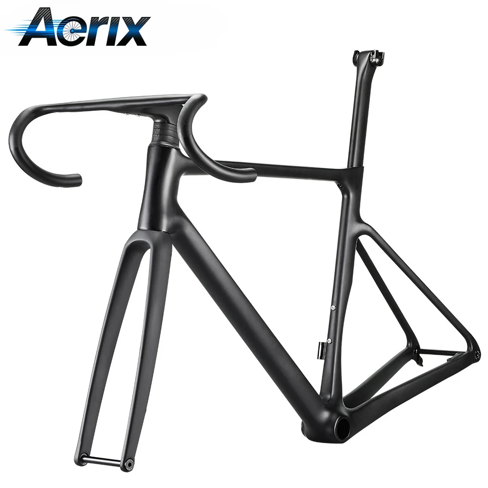 New 2026 T1100 Carbon Road Bike Frame Set Includes Handlebar BB86 Bottom Bracket 700x38C Tire Clearance Disc Brake Frameset