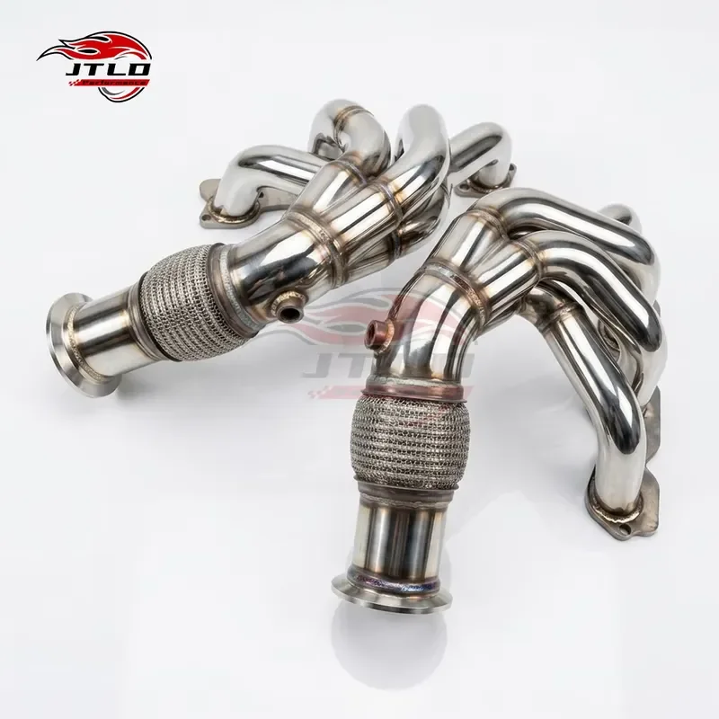 4-to-1 Long Tube Exhaust Headers for Ferrari 458 Italia Spider 2010-2015 | High Flow Performance Header | T304 Stainless
