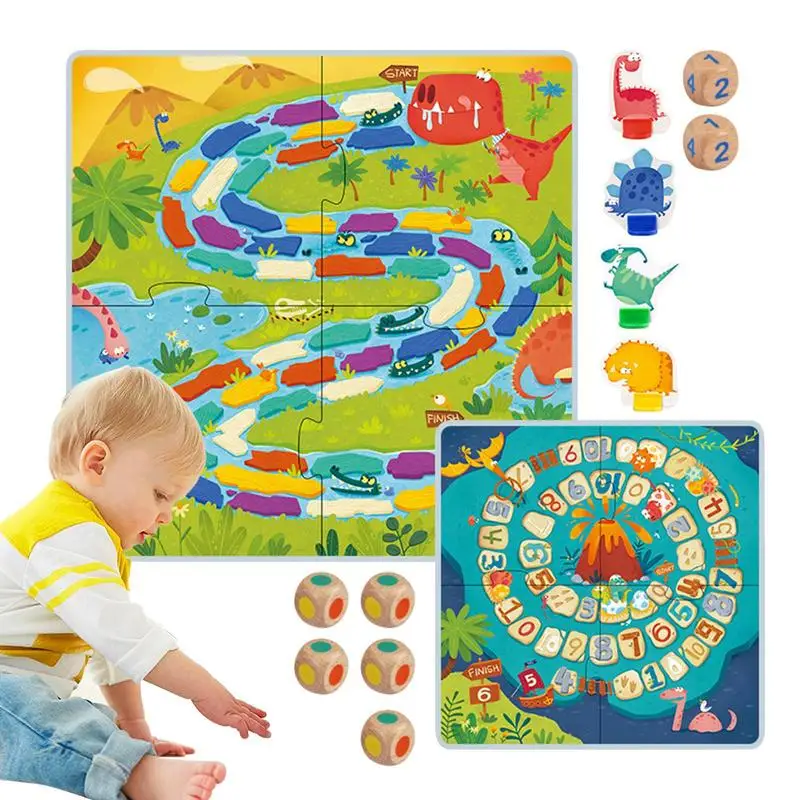 

Dinosaur Escape Board Game Colorful Racing Logic Family Game Dinosaur Escape Cooperative Game Colorful Racing Game Logic Family