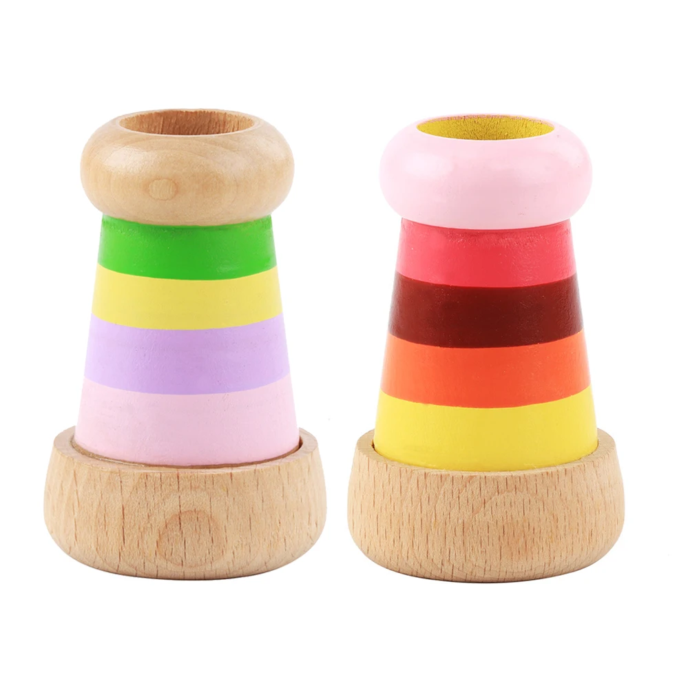 

Wooden Kaleidoscope Large Lens Educational Developmental Baby Kids 3-6 Years Prism Light For Children
