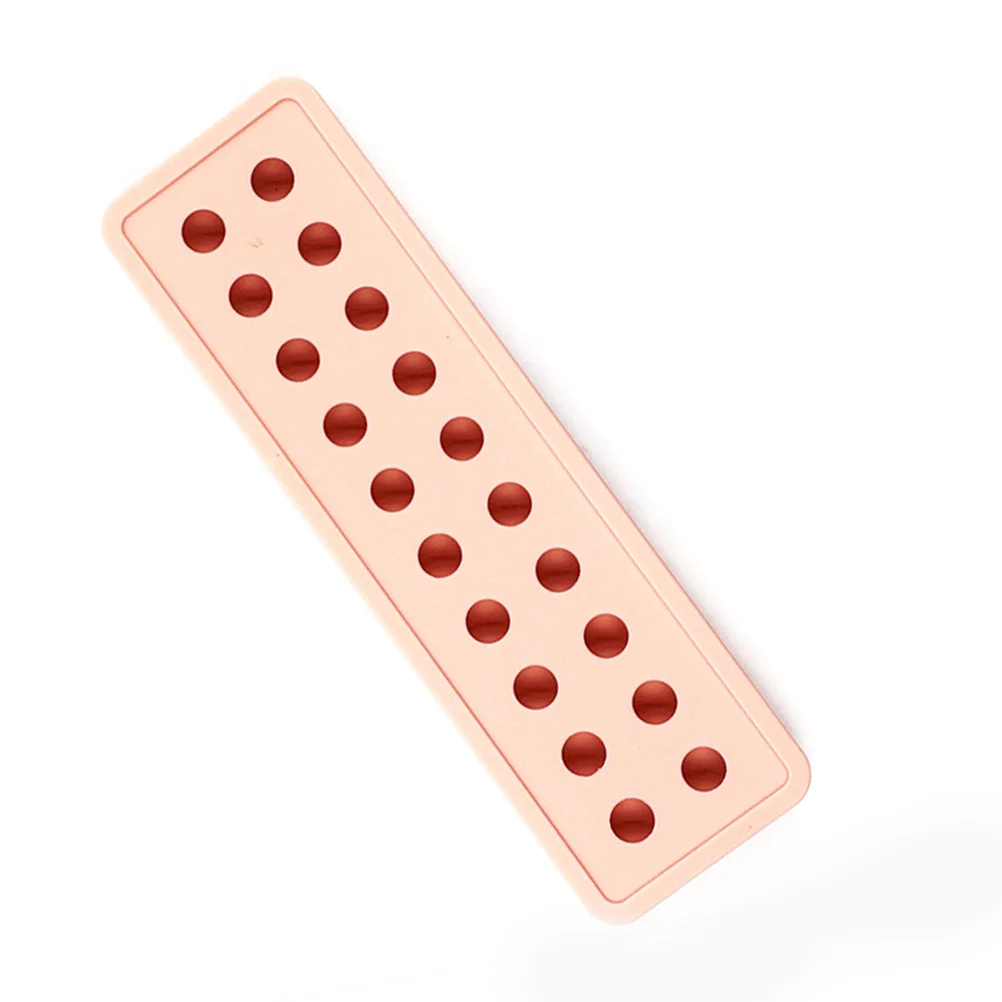 

1pc Silicone Ball Maker 20 Cavity Round Ice Cube Tray For Diy Ice Sphere Mold Kitchen Bar Party Use Apricot Pink