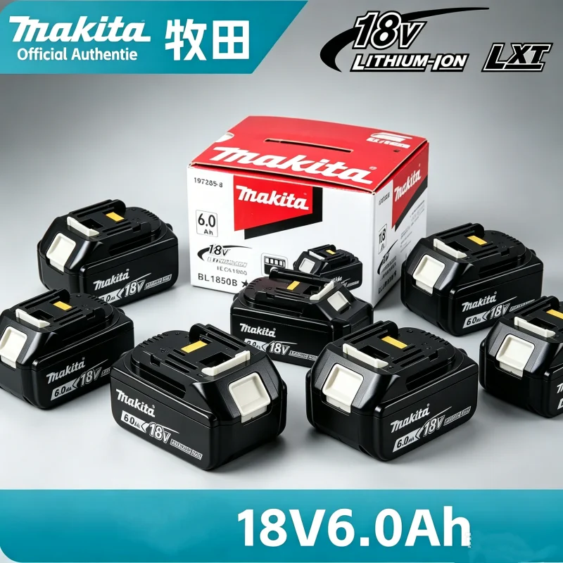 100% Genuine Makita  6Ah Makita 18V Battery BL1860B BL1840 BL1830B BL1850B BL1850 BL1860 BL1815 Replacement Lithium Battery