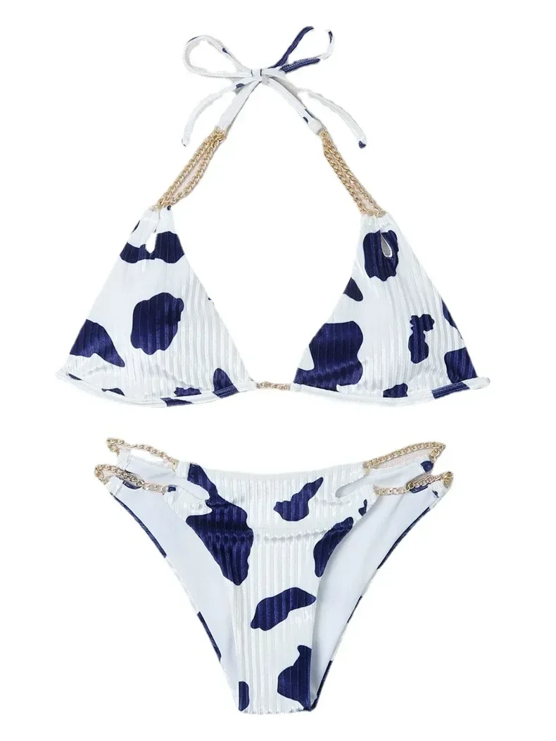 Sexy bikini swimsuit women's swimsuit 2025 bikini suit Push-up swimsuit women's summer beach wear printed bikini