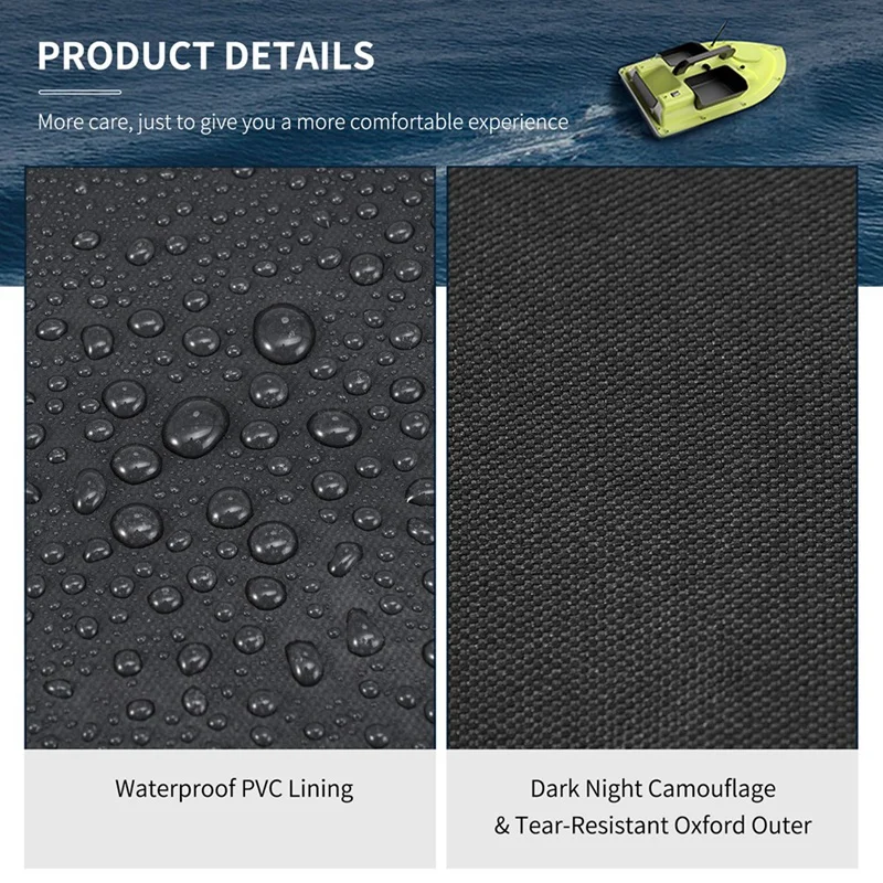 Borsa da trasporto per barca da esca di grande capacità, adatta per barca da esca, borsa di stoccaggio, canna da pesca e borsa per attrezzatura per mulinello