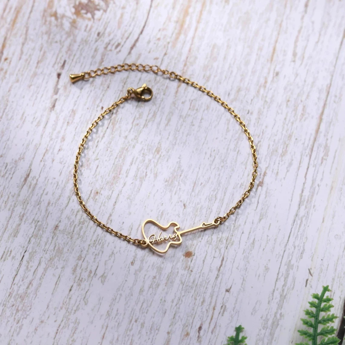 تخصيص اسم الغيتار قلادة قلادة سوار طقم مجوهرات للرجال النساء زوجين الفولاذ المقاوم للصدأ مجموعة شخصية عازف الجيتار هدية