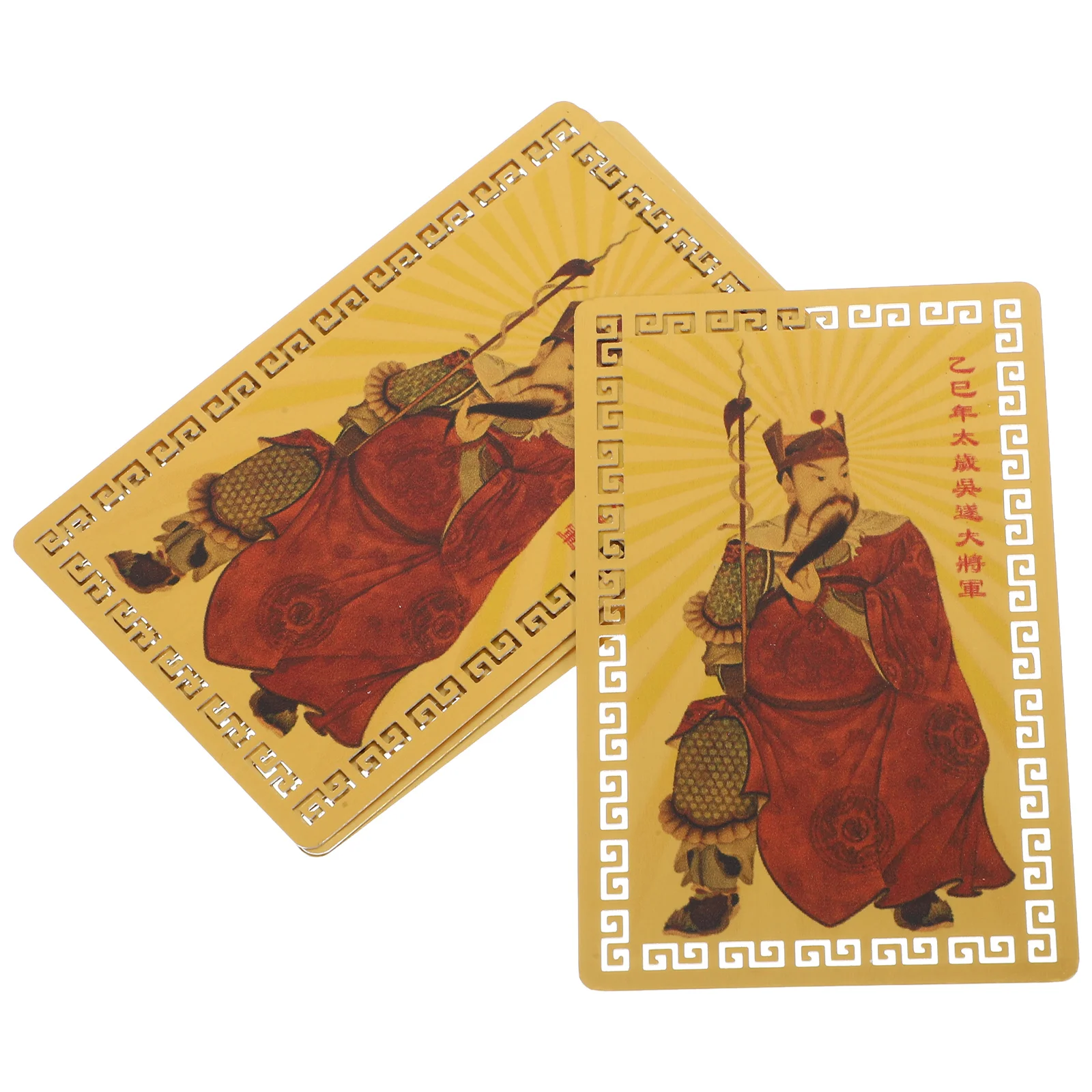 4 Pcs Tai Sui Gold Card Taoist Instruments Success and Protection Amulet Luck Decor Feng Shui Chinese for Home Amulets
