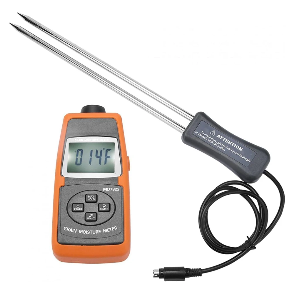 Sanpometer MD7822 Digital Grain Moisture Meter Harvest Precision Tester with 2 PINS