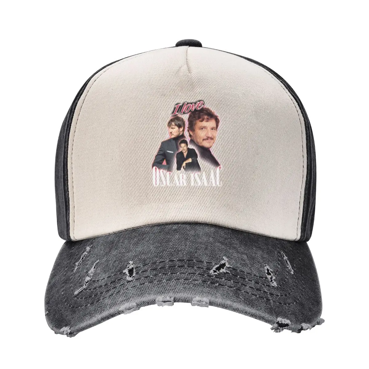 

I Love Oscar Isaac Pedro Pascal Cursed Fan Collage Baseball Cap hats on offer Sun Hat For Children Winter hat Woman Men's