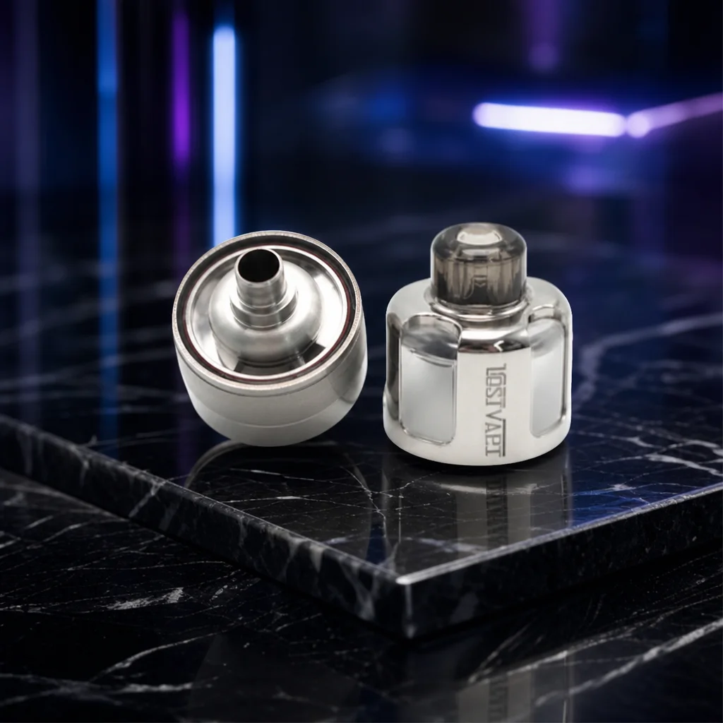 Aviator Style 316SS RTA Rebuildable Tank Atomizer for MTL/DL Vaping, 3.5ml Capacity, 4 Air Intake Options, 22mm Diameter