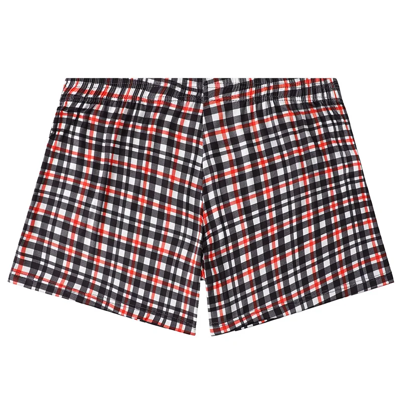 1-Piece Set Of Men's Oversized Loose Aro Pants, Personalized Checkered Printed Flat Corner Pants, Men's Breathable Underwear