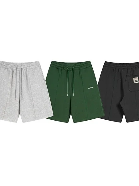 

Повседневные шорты с завязками, свободного кроя, из хлопка, молодежные, модные, брендовые, в американском стиле, с пятиконечной нашивкой, для молодежи