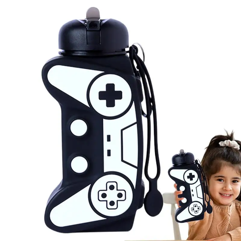 

Foldable Drinking Bottles For Travel Foldable Water Bottle Game Handle Shape Drinking Bottle Sports Leakproof Travel Mug