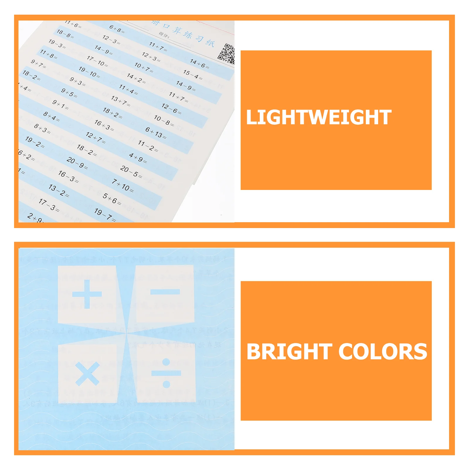 Oral Arithmetic Question Cards für Grundschüler zum Verbinden von Aufklärpapier, Mathe-Arbeitsbuch für schiefe Schüler