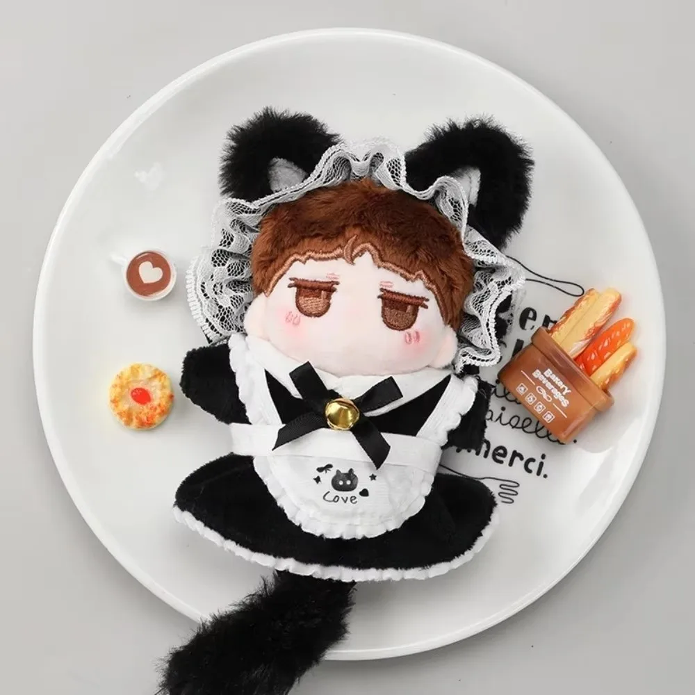 Lori Suits Cat Little Maid Clothes Cat Tail Bow Skirt Outfit Clothes Normal Body Replacement Mini Maid Dress DIY Gift