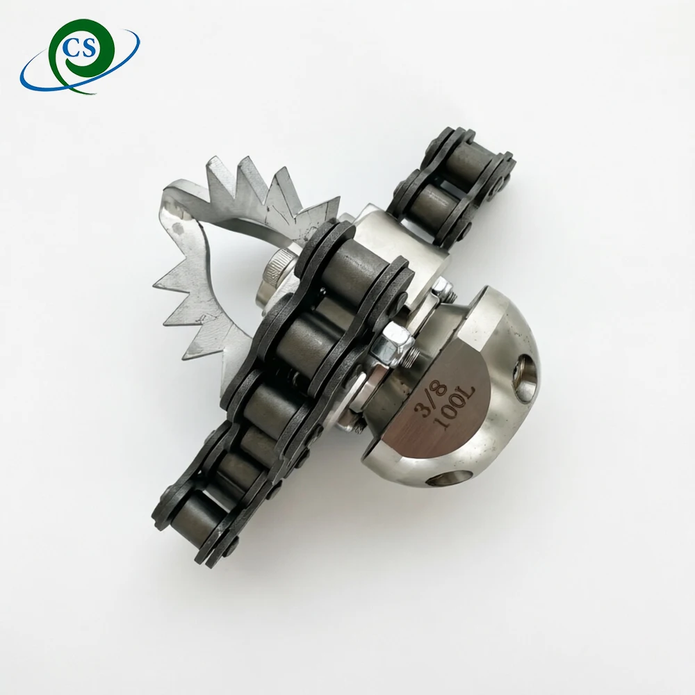 Blasting King High Pressure Pipeline Dredging Nozzle Diamond Tip Rotating Removing grease Sewer Drain nozzle with Chain cutting