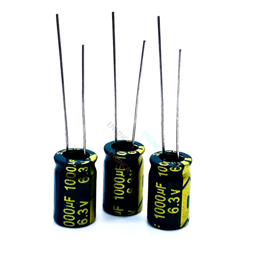 20pcs/lot 6.3v 1000uf 8*12 High-frequency Low-impedance High Frequency Low Impedance Aluminum Electrolytic Capacitor 1000uf 6.3v