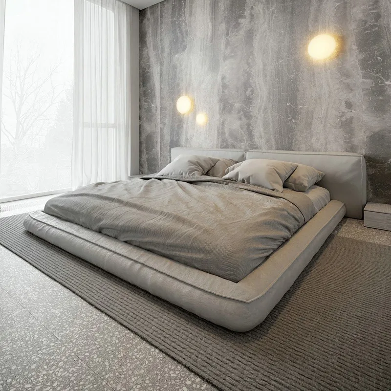

European Designer Bed Modern Fashionable High Quality Minimalist Soft Bed Wedding Organizer Create Cama Casal Home Furniture