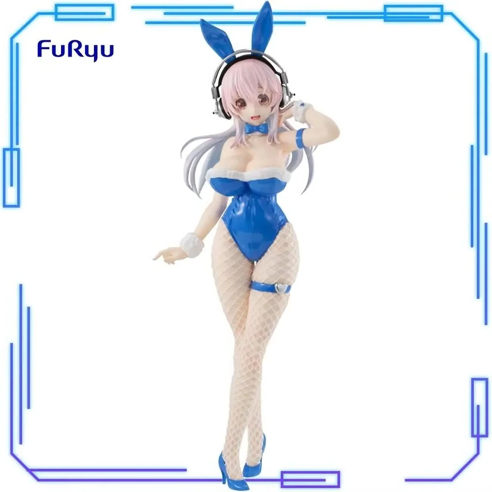 

В наличии FuRyu, оригинальная фигурка SoniComi Super Sonico BiCute Bunnies, синий кролик 30 см, сексуальные коллекции, модель игрушки, фигурки