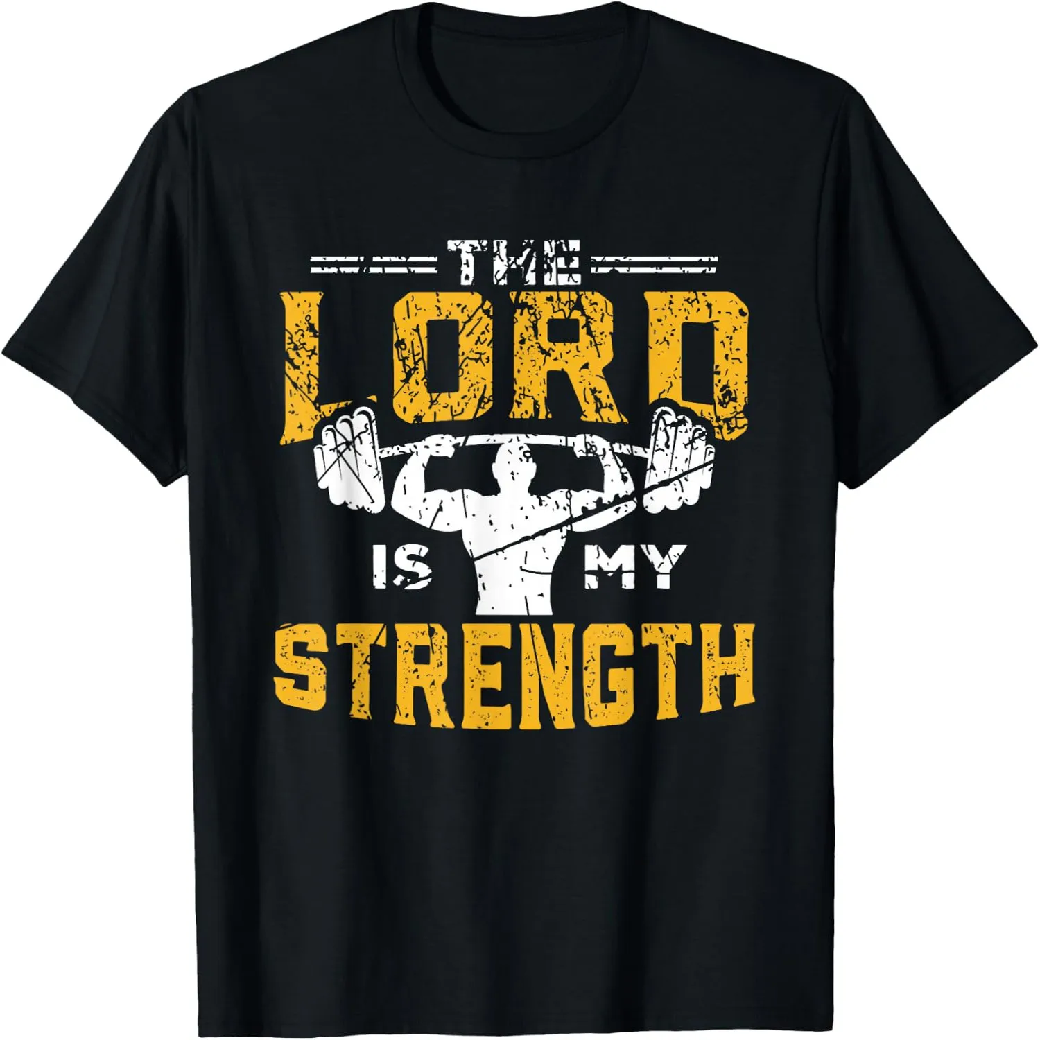 Jesus Workout The Lord is My Strength Christian Gym T-Shirt