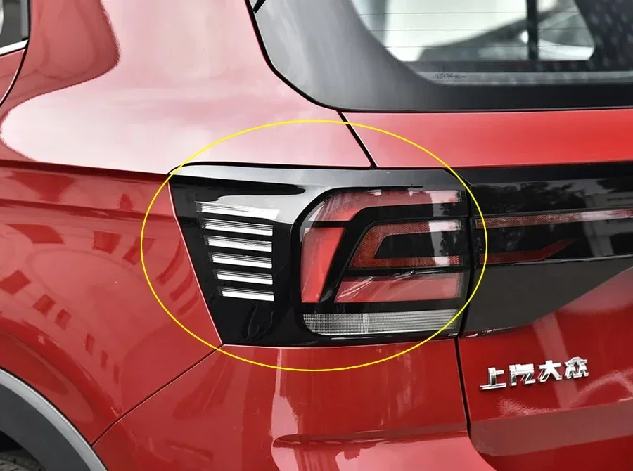 For Volkswagen VW T-Cross 2019 2020 2021 2022 Outer Tail Lamp Cover Taillight Shell Rear Brake Lights Mask Plexiglass