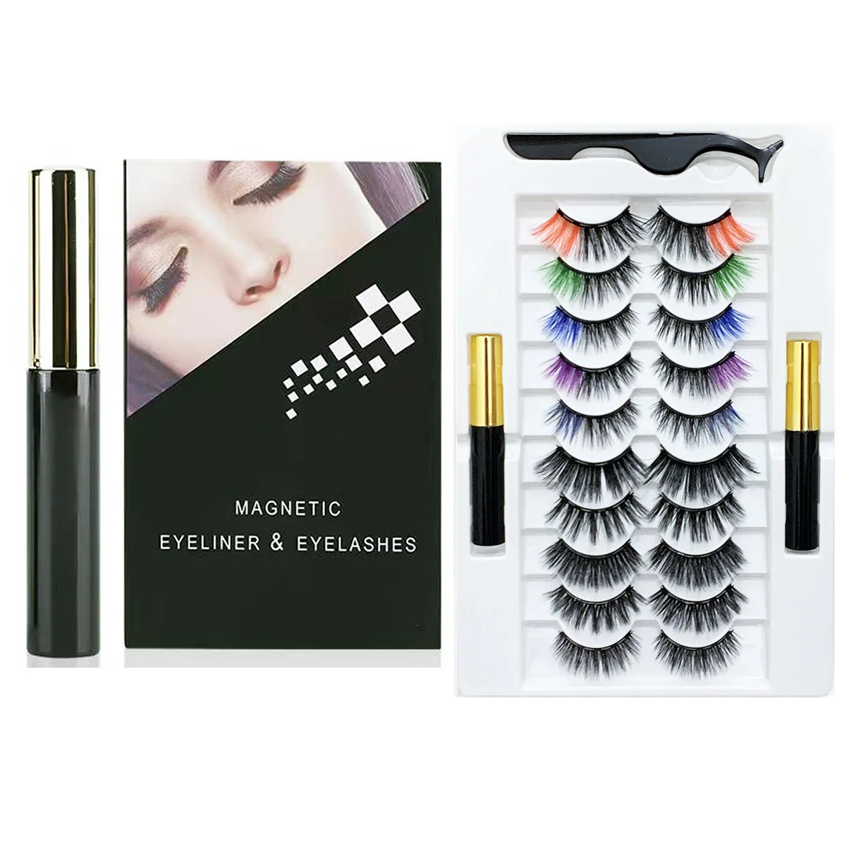 Magnetic Eyeliner, Magnet Eyelashes, False Eyelash, Natural Eyelashes, Tweezers, False Eyelashes, Factory Wholesale