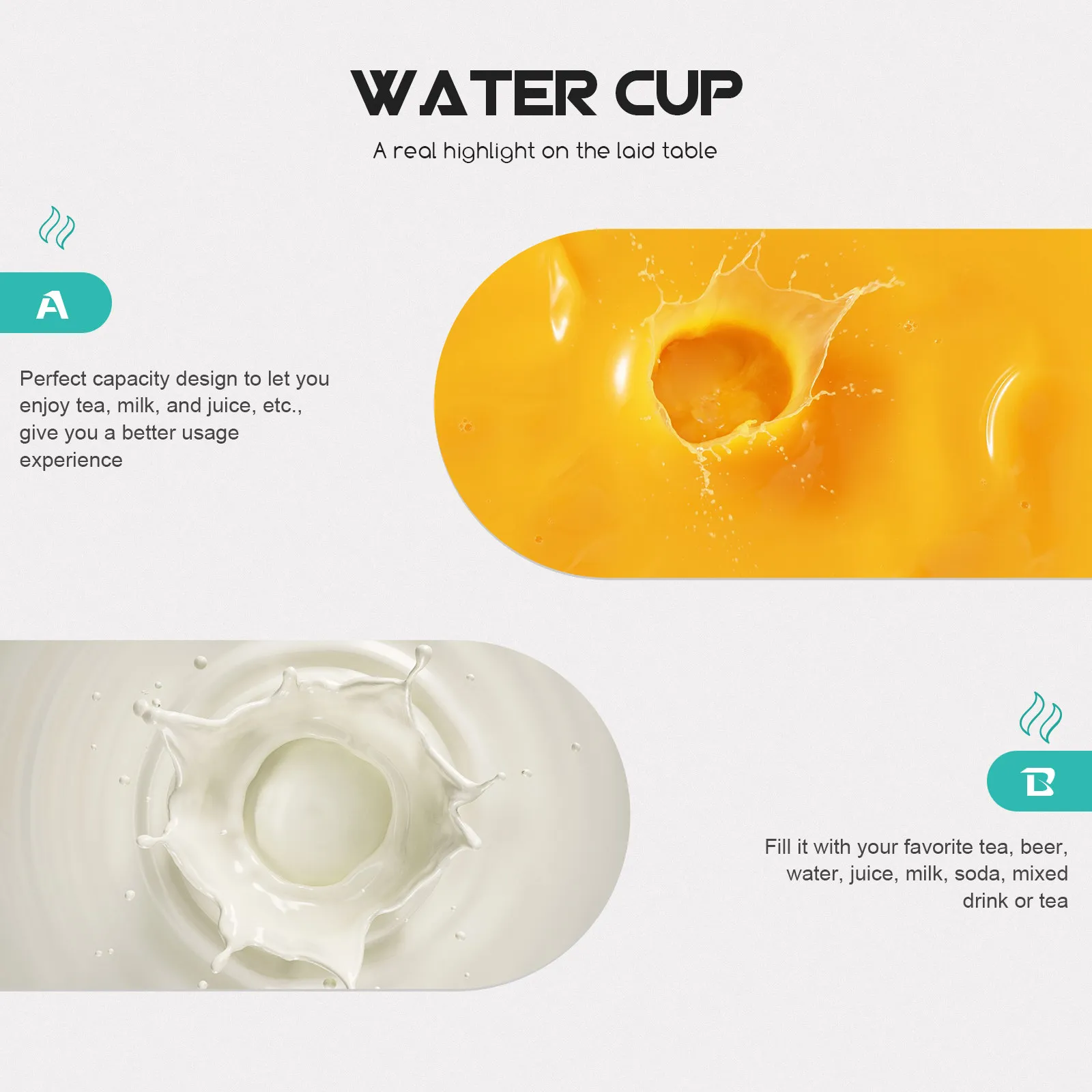 

1Set Glass Tea Cup Set Japanese Style Transparent Glass Cup with Coaster Multi Functional Tea Mug for Home Party