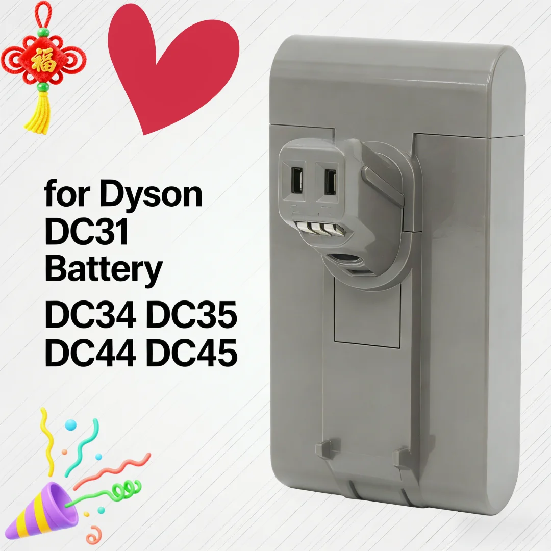 Replacement Battery for Dyson DC35/DC45/DC34/DC44/DC31 Animal 22.2V 6000mAh/8000mAh- Long Lasting Vacuum Cleaner Power Pack