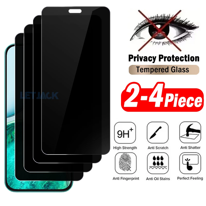 

2-4Piece Anti-spy Privacy Screen Protector for Honor X8c X7c X9d X7d X8b X7b X6b X5b X5 Plus X8a X7a X6a Protective Glass Film