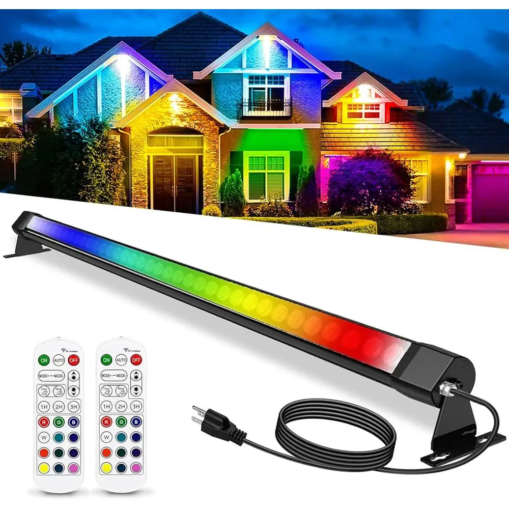 

Уличный настенный светильник nanzgecc, 36W 2T 2700K теплый белый свет и nanzgecc RGB настенный светильник, 72W 48 дюймов (4T) с изменением цвета