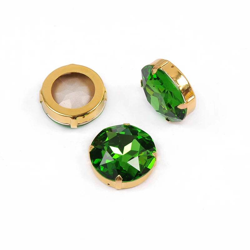 6A SW 27mm Großer Runder Edelstein-Strassstein für Handarbeiten Rivoli Kristallblume DIY Bastelzubehör Kristallschmuck Kleidungszubehör – Detail 6