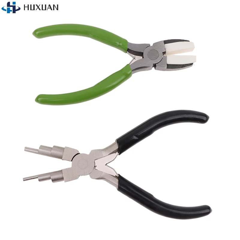 Round Nose Pliers For Wire Wrapping Jewelry Making Loop Making Durable Diagonal Pliers Green Flat Nose Pliers Black