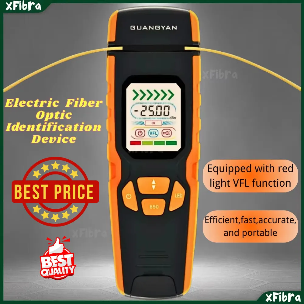 Identificador óptico elétrico de uma etapa GUANGYAN S2 com detector de fibra óptica VFL 850-1700nm SM/MM Live