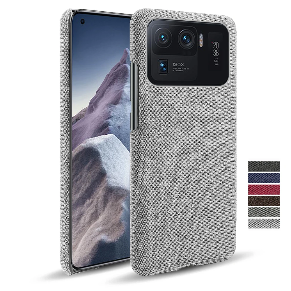 For Xiaomi Mi 11 Ultra Lite 10T Poco X3 NFC F3 Funda Luxury Cloth Texture Fitted Case For Xiomi Redmi K40 Note 10 Pro 10S Cover