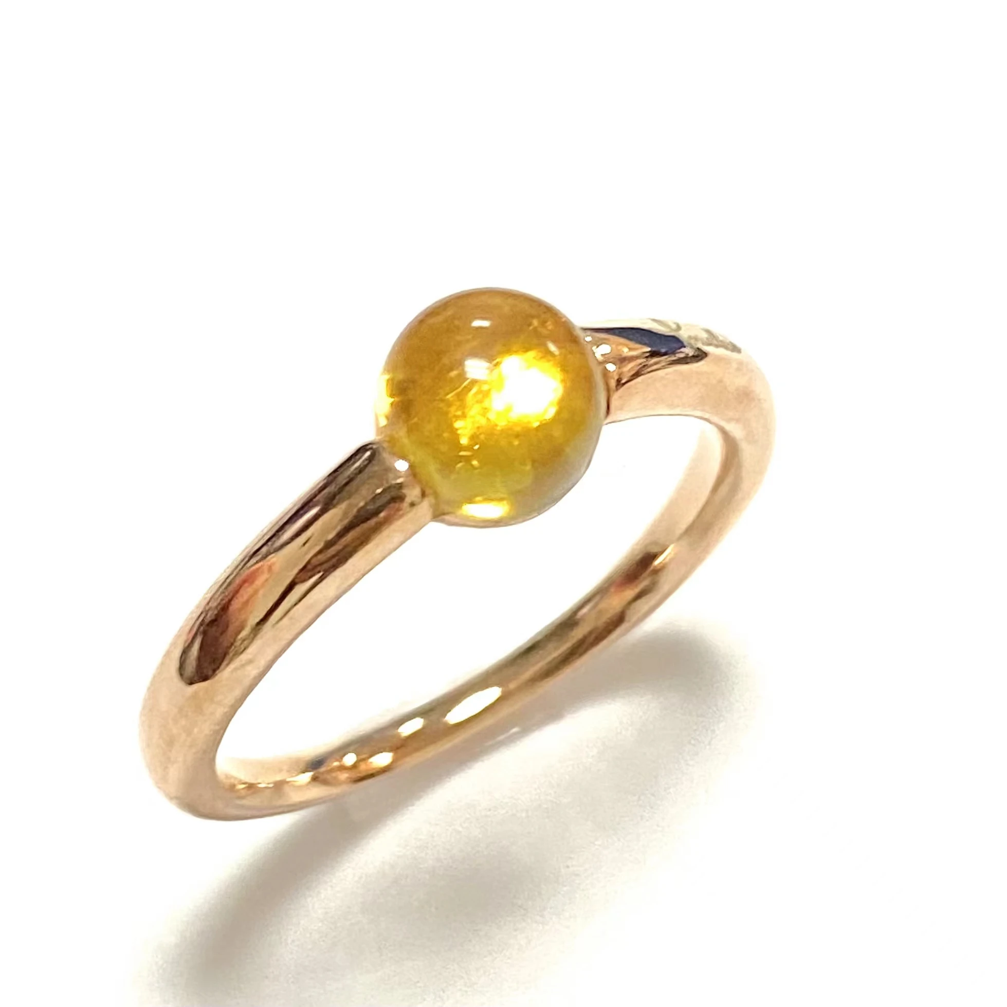 Ring 23 Colors Simple Round Candy Style Ring Gold Plated Natural Crystal Ring For Women Candy Ring Birthday Gift