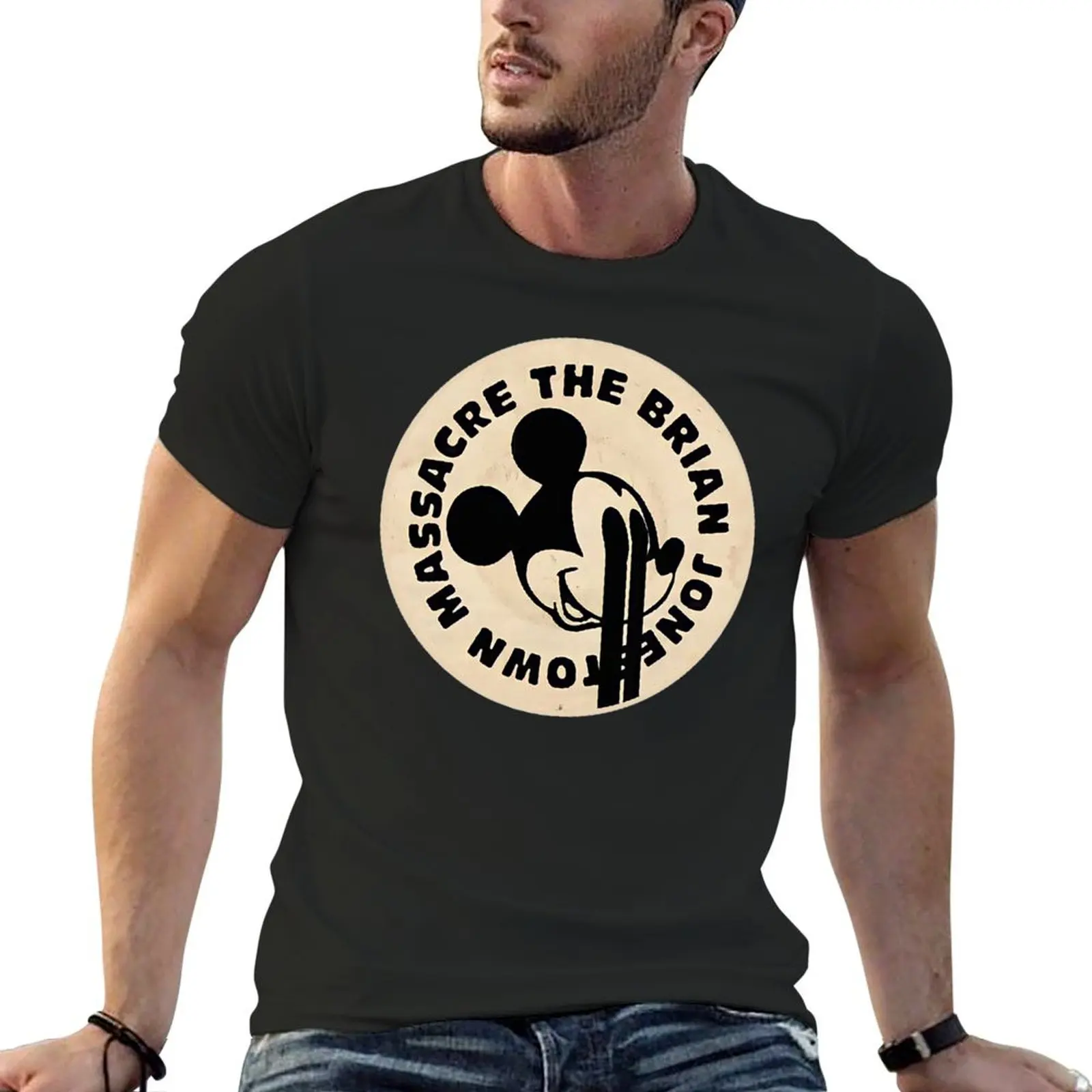 

brian jonestown T-Shirt plus size clothes vintage anime shirt anime stuff t shirts for men cotton