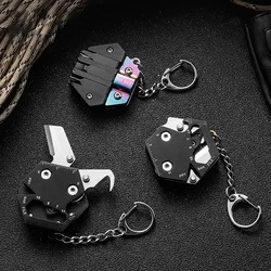 1pc Multifunctional Universal Hexagon Folding Knife Mini Wrench Screwdriver Keychain Demolition Express Knife Portable EDC Tools