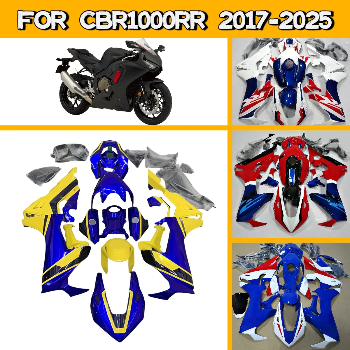 Motorcycle Fairing Kit 2017-2025 CBR1000RR Full Accessories Fairings ABS Plastic Suit for 17-25 Honda CBR 1000RR