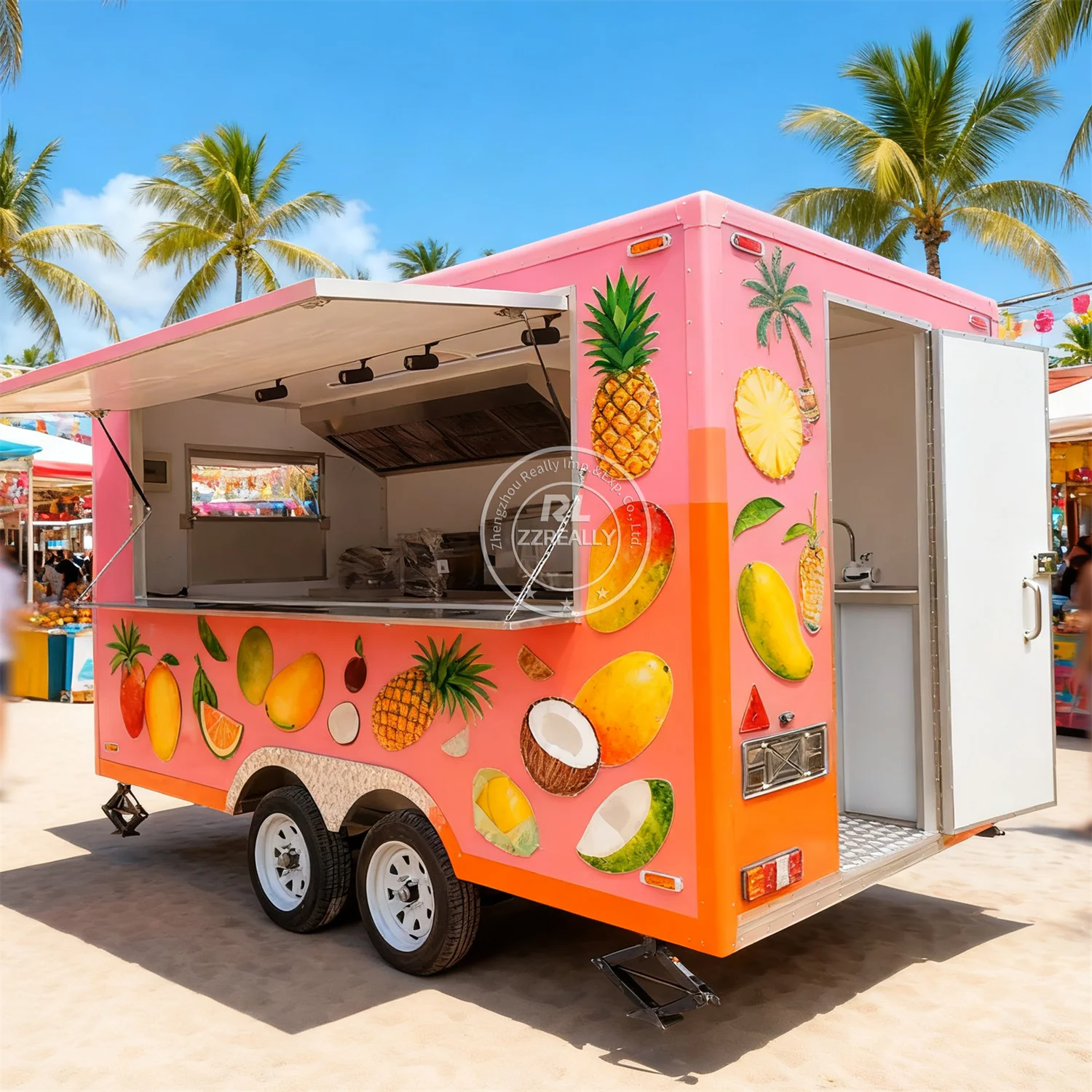 

Concession Fast Food Truck Trailer Full Kithchen Custom Mobile Pizza Taco Snack BBQ Food Truck For Sale In Germany