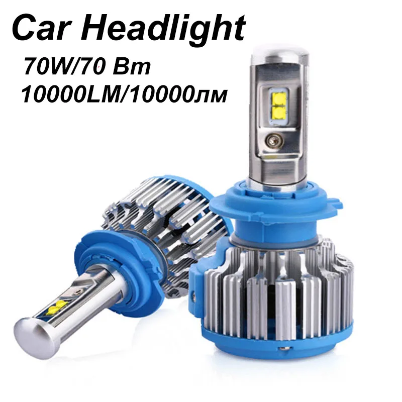 

2PCS T1 Led H1 H3 H4 H7 H11 H13 9004 9005 9006 9007 881 Car Headlight Auto Fog Lamp 35W 3500LM Automobile Bulb White 6000K Auto